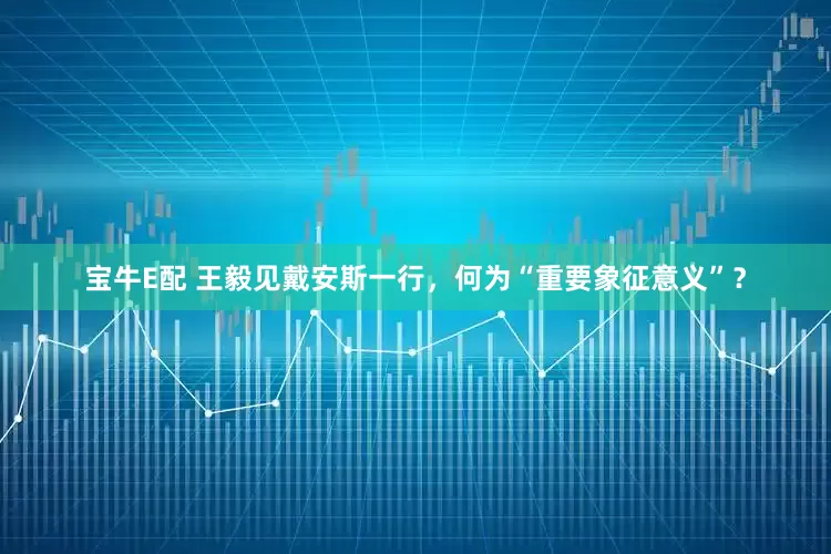 宝牛E配 王毅见戴安斯一行，何为“重要象征意义”？